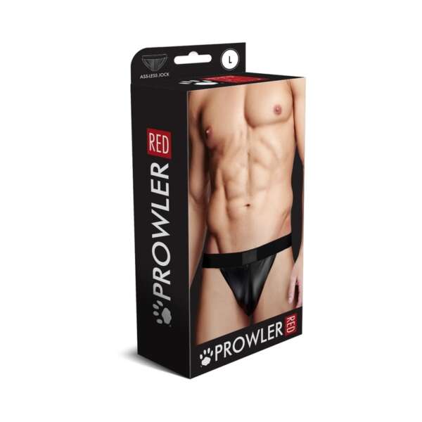 Prowler RED Wetlook Ass-less Jock Blk L
