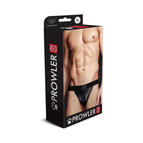 Prowler RED Wetlook Ass-less Jock Blk XL