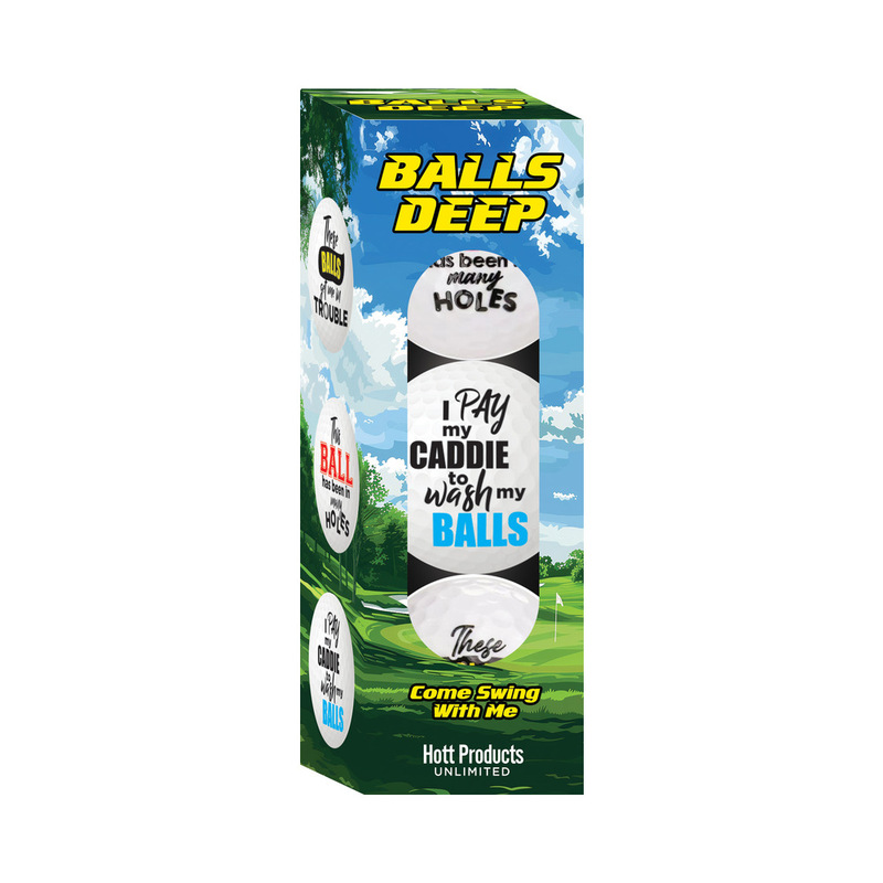 Balls Deep Funny Slogan Golf Balls 3pk