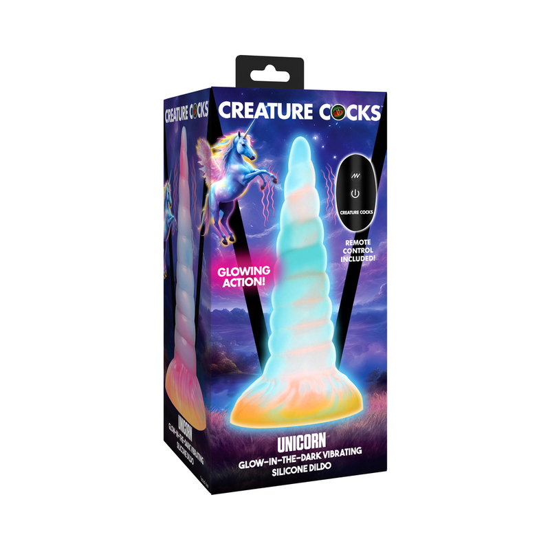 Creature Cocks Unicorn GITD Vib Dildo