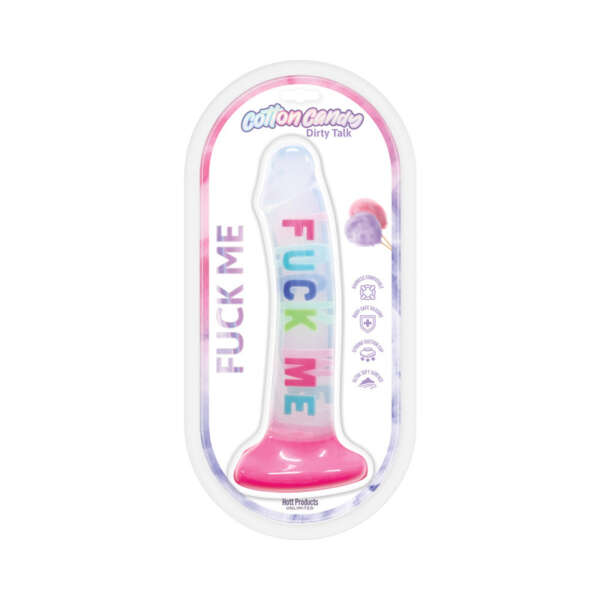 Cotton Candy Fuck Me 8in Silicone Dildo