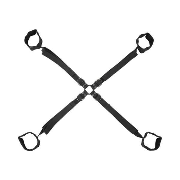 SS Velvet Noir Adjustable HogTieCuff Set