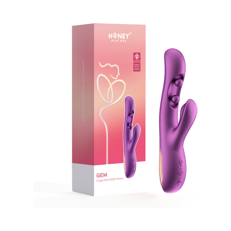 HPB Gem Twin Balls Rabbit Purple