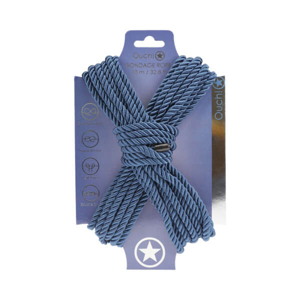 Ouch! Bondage Rope 10m Nylon Navy Blue