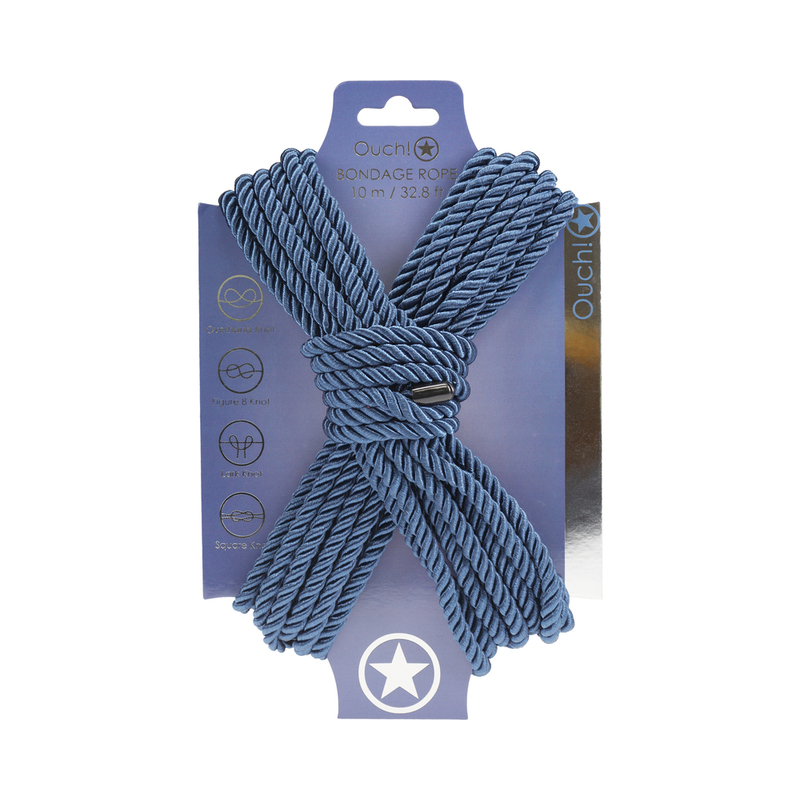 Ouch! Bondage Rope 10m Nylon Navy Blue