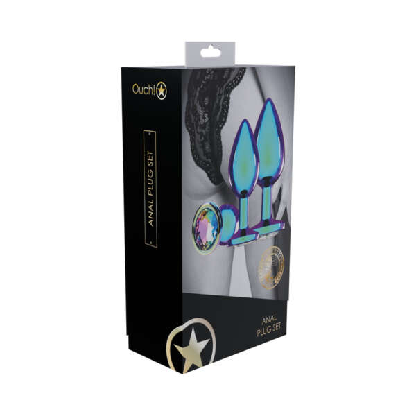 Ouch! Venice Metal Anal Plug Set Irid