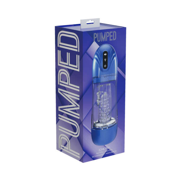 PUMPED SonicPull Masturbator MetalBlue