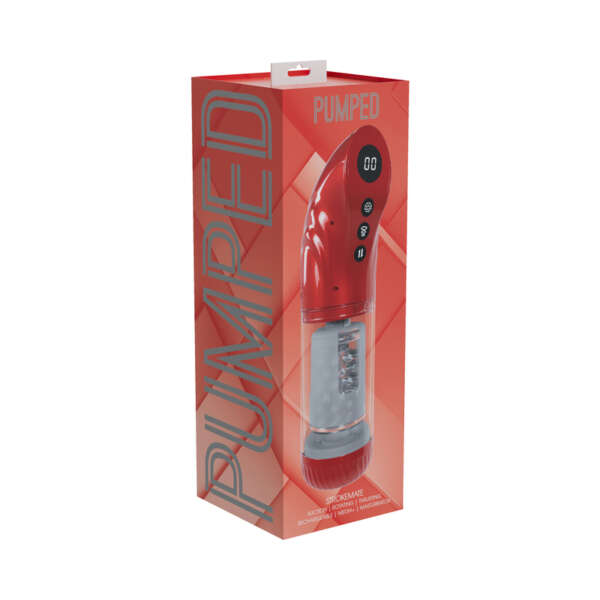 PUMPED StrokeMate Masturbator MetalRed