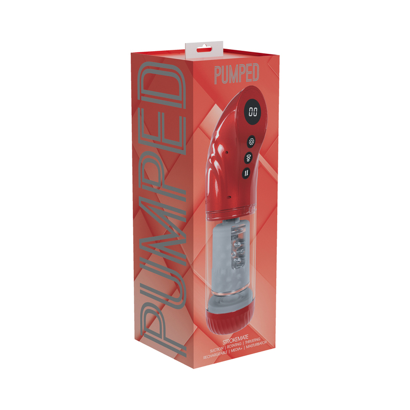 PUMPED StrokeMate Masturbator MetalRed
