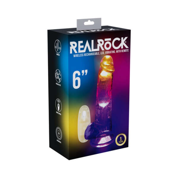 RealRock Wireless RC Vib 6in Balls Clear
