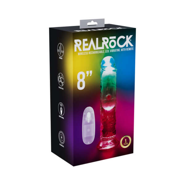 RealRock Wireless RC Vib 8in Clear