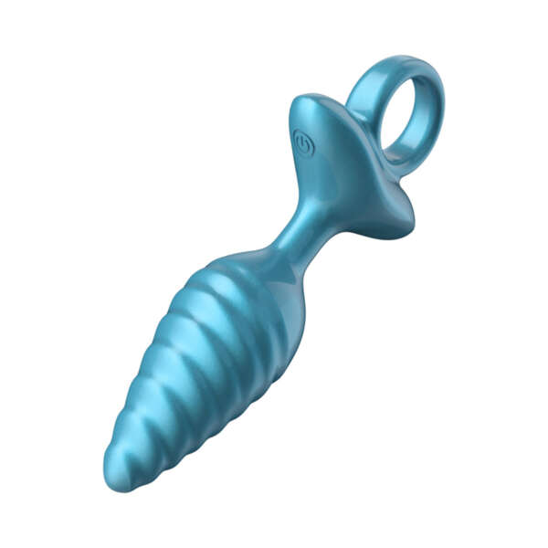 Luv Inc. Tr59: Tapered Swirl Ring Luv Plug Metallic Blue