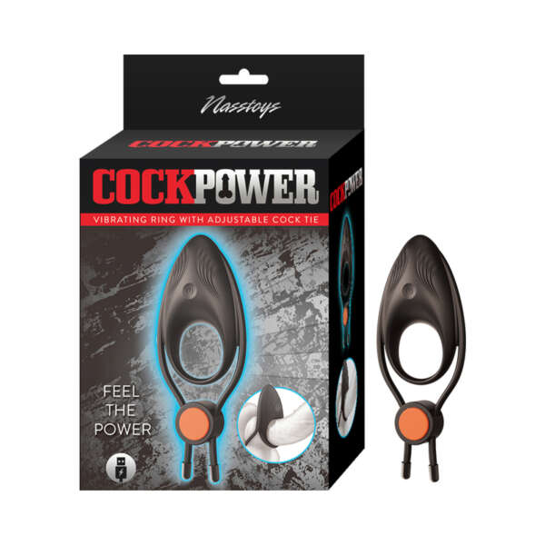 Cockpower Vibrating Ring Adjust Tie Blk
