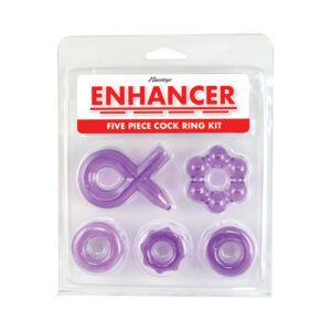Enhancer Five Piece Cock Ring Set Purple