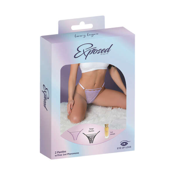 MS PheromonePanty Tanga Lilac/Black SM