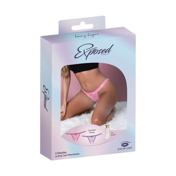 MS PheromonePanty CrotchlessThong L/R SM