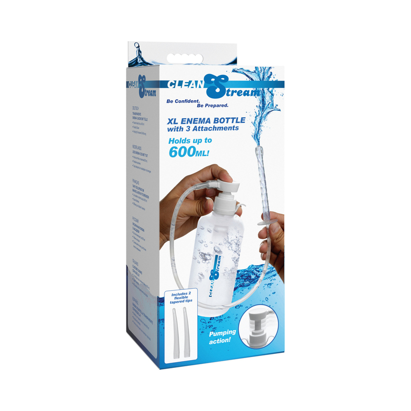 CleanStream XL Enema Bottle 3Attachments