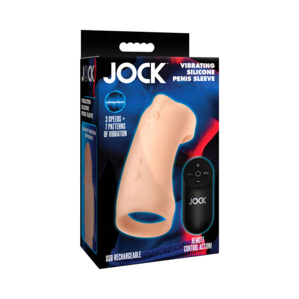 JOCK Vibrating Sili Penis Sleeve Light