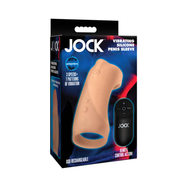 JOCK Vibrating Sili Penis Sleeve Medium