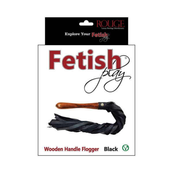 Rouge Fetish Play Vegan Wood Hand Flo BK