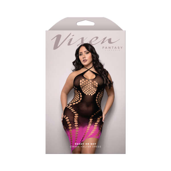 FL Vixen ReadyOrNot Halter Dress BkPk Q
