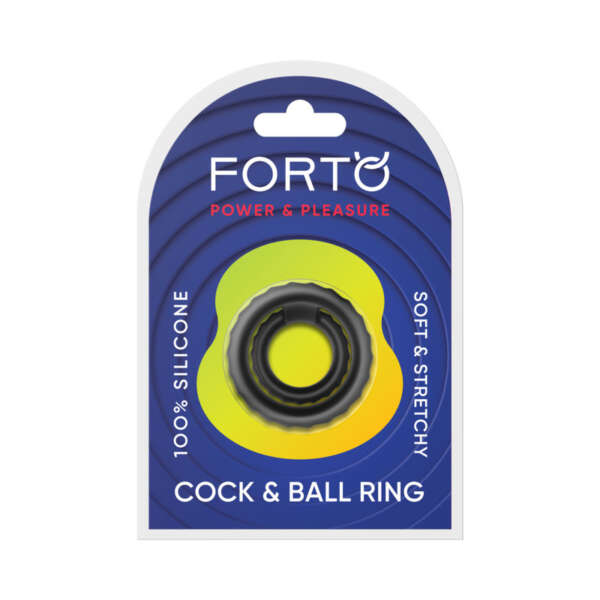 Forto F-43: Tiered Cock & Ball Ring Blk