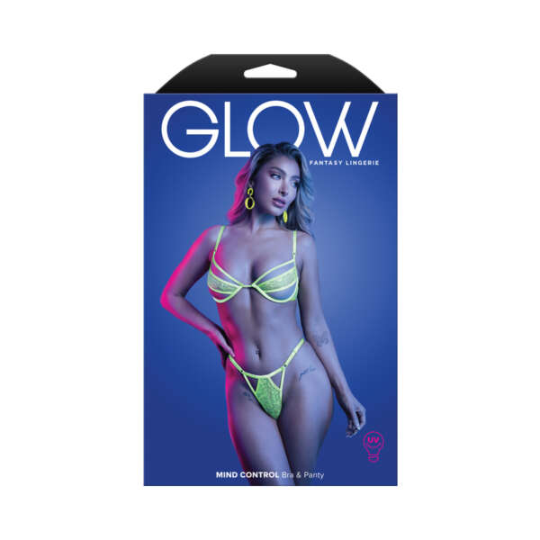 FL Glow Mind Control UV Bra & Panty LXL