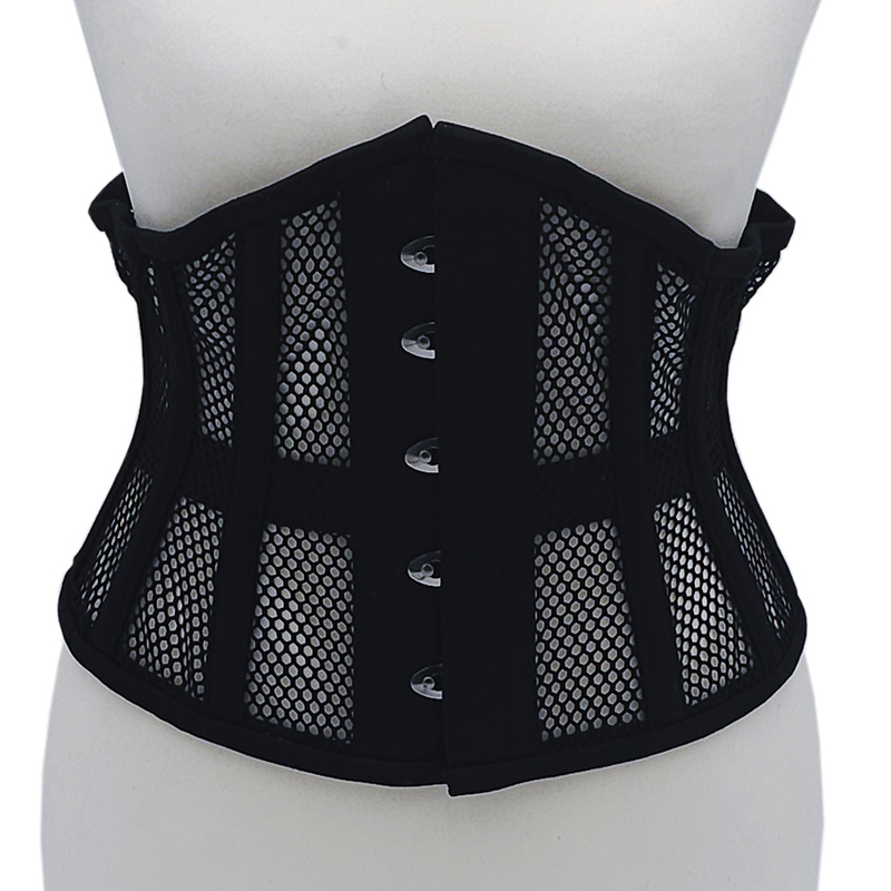 Rouge Mesh Corset Black S/M