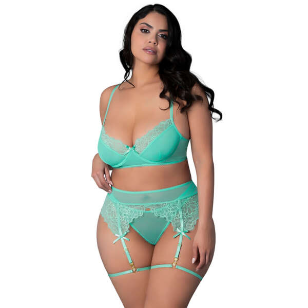 MS Caribbean Crush DemiBra&Thong Aqua Q