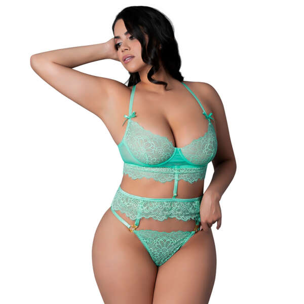 MS Caribbean Crush DemiLLBra&Panty Aqu Q