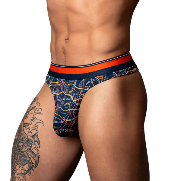MP Soo Cumfy Thong Navy/Orange LXL