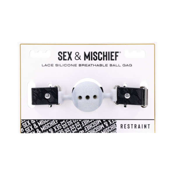 SS S&M Lace Silicone Breathable Ball Gag
