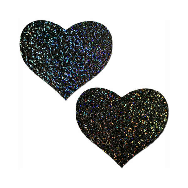 Pastease Love Black Glitter Hearts