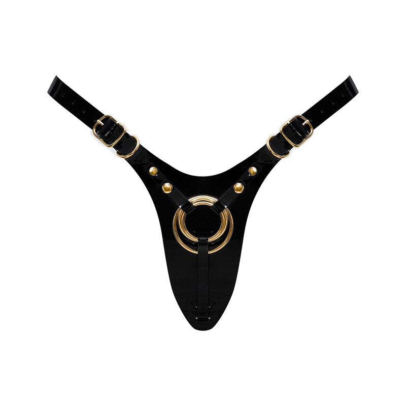 Strap-On-Me Leatherette Harn O/S Bl