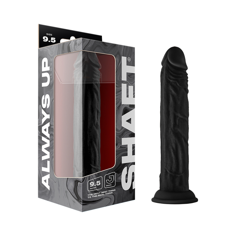 Shaft Model J 9.5in Silicone Dong Black