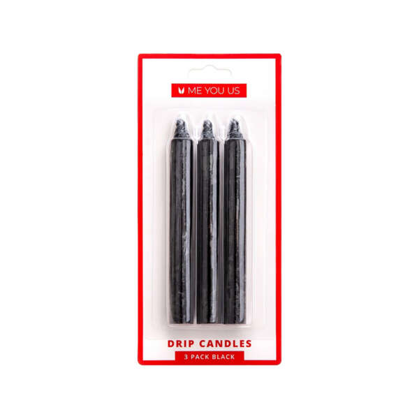 Me You Us Drip Candles 3 Pack Black