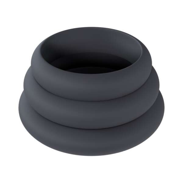 LEVELZ Wide O Sili CRing Set 30/35/42 Bk