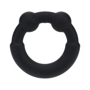 LEVELZ Metal & Silicone Cock Ring Black