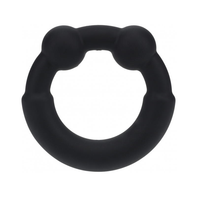 LEVELZ Metal & Silicone Cock Ring Black