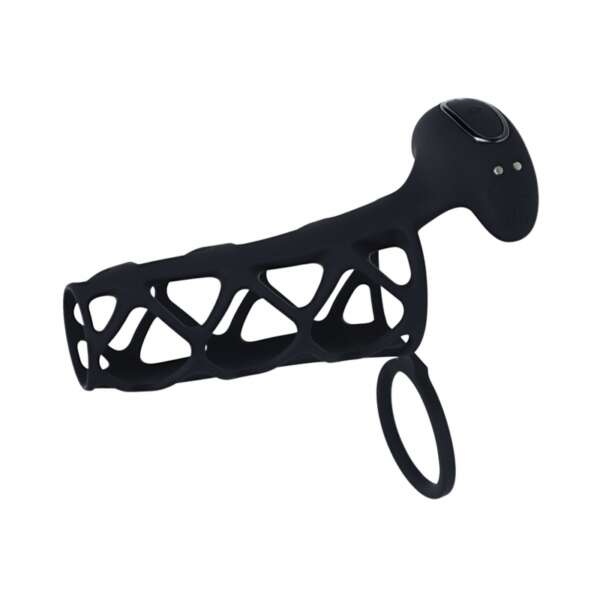 LEVELZ Vibrating Cage Sleev&Ball Ring Bk