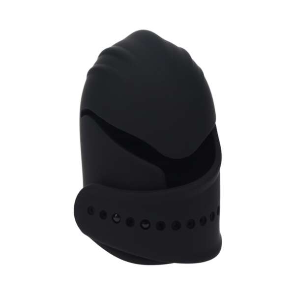 LEVELZ Adj Vibr Sili Penis Head Stim Bk