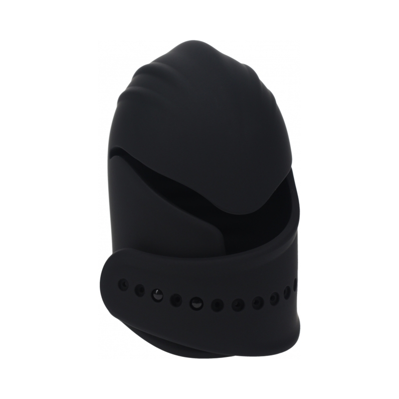 LEVELZ Adj Vibr Sili Penis Head Stim Bk
