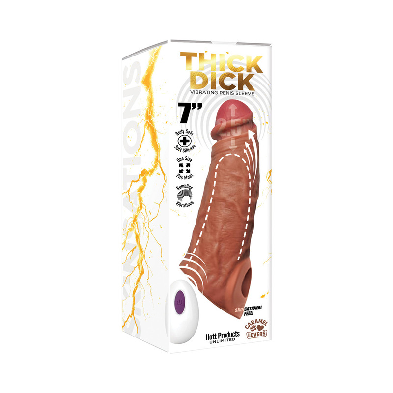 Skinsations Thick Dick Vib Sleev W/Re Ca