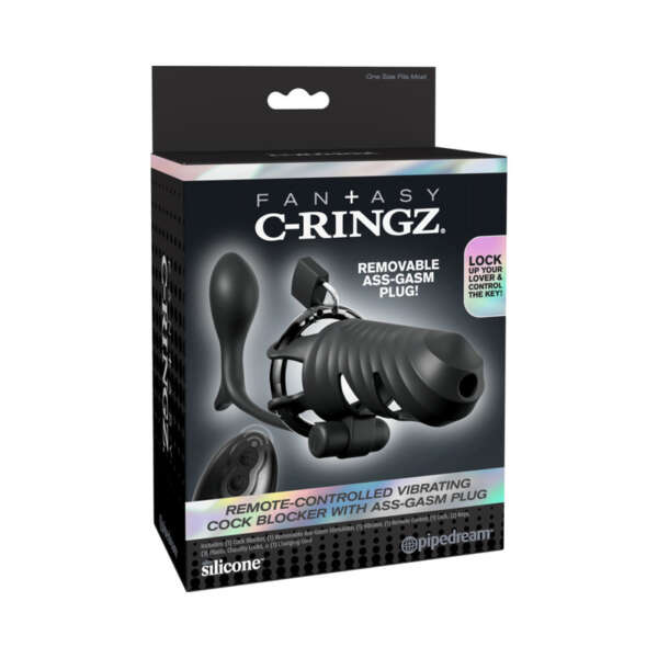 FCR Remote Vib Cock Block w/Ass-Gasm Bk