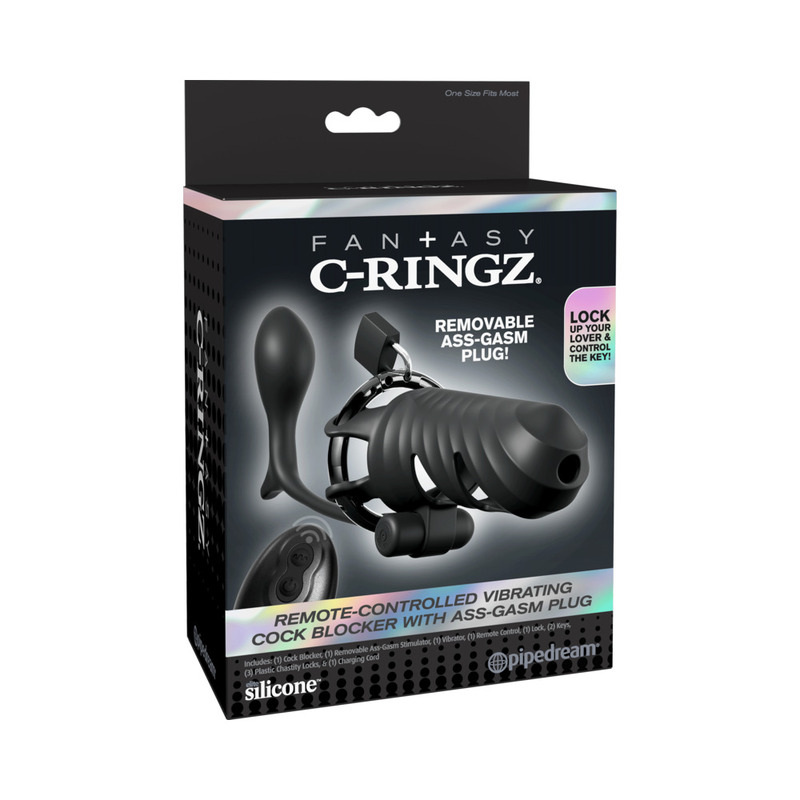 FCR Remote Vib Cock Block w/Ass-Gasm Bk
