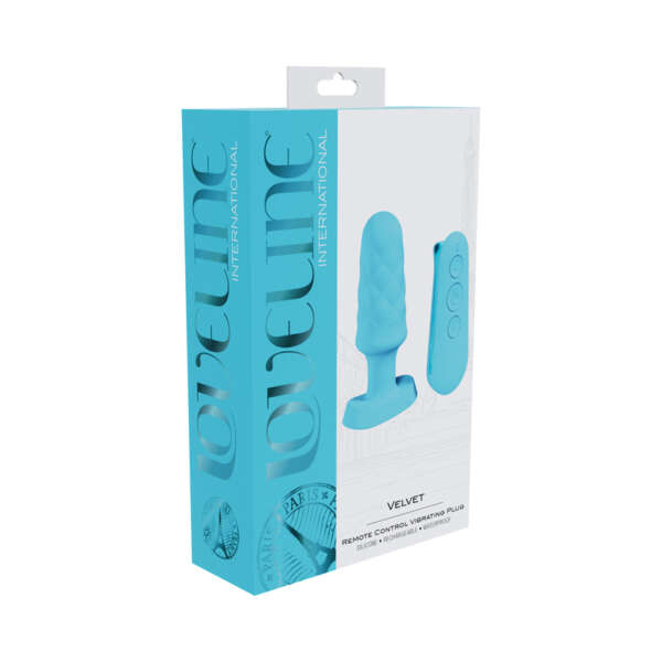 Loveline Velvet Sili RC Vibrat Plug Blue