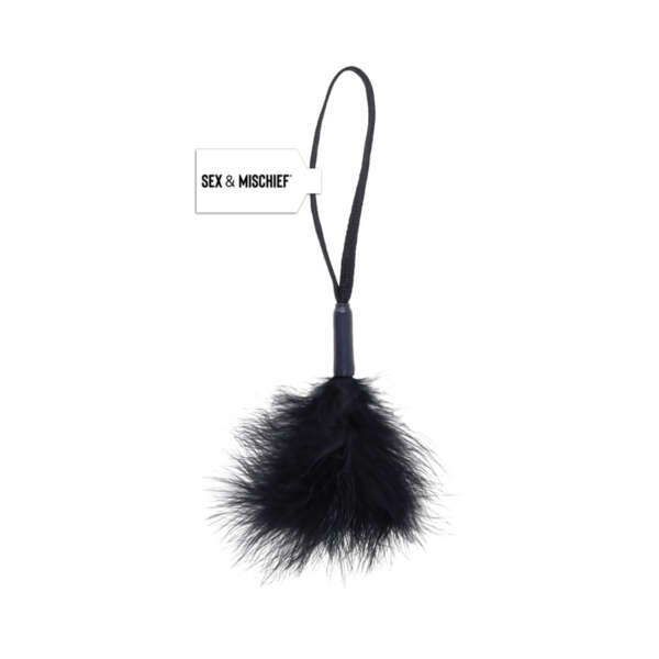 Sportsheets Sex & Mischief Peaches 'n CreaMe Wrist Feather Tickler Black