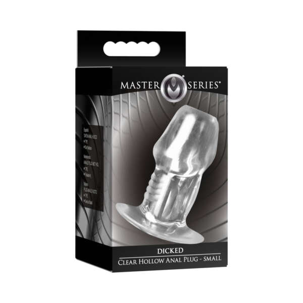 Master Series Dicked Clear Hollow Plug S