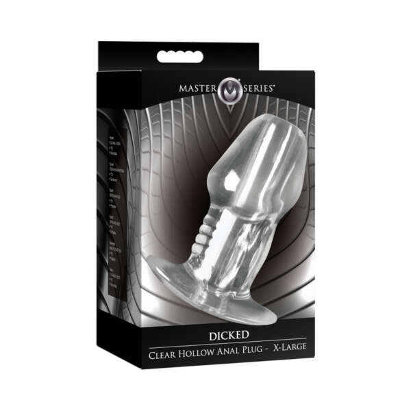 Master Series Dicked Clear HollowPlug XL