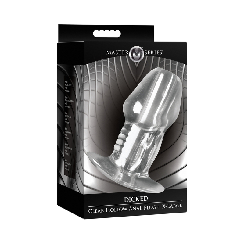 Master Series Dicked Clear HollowPlug XL